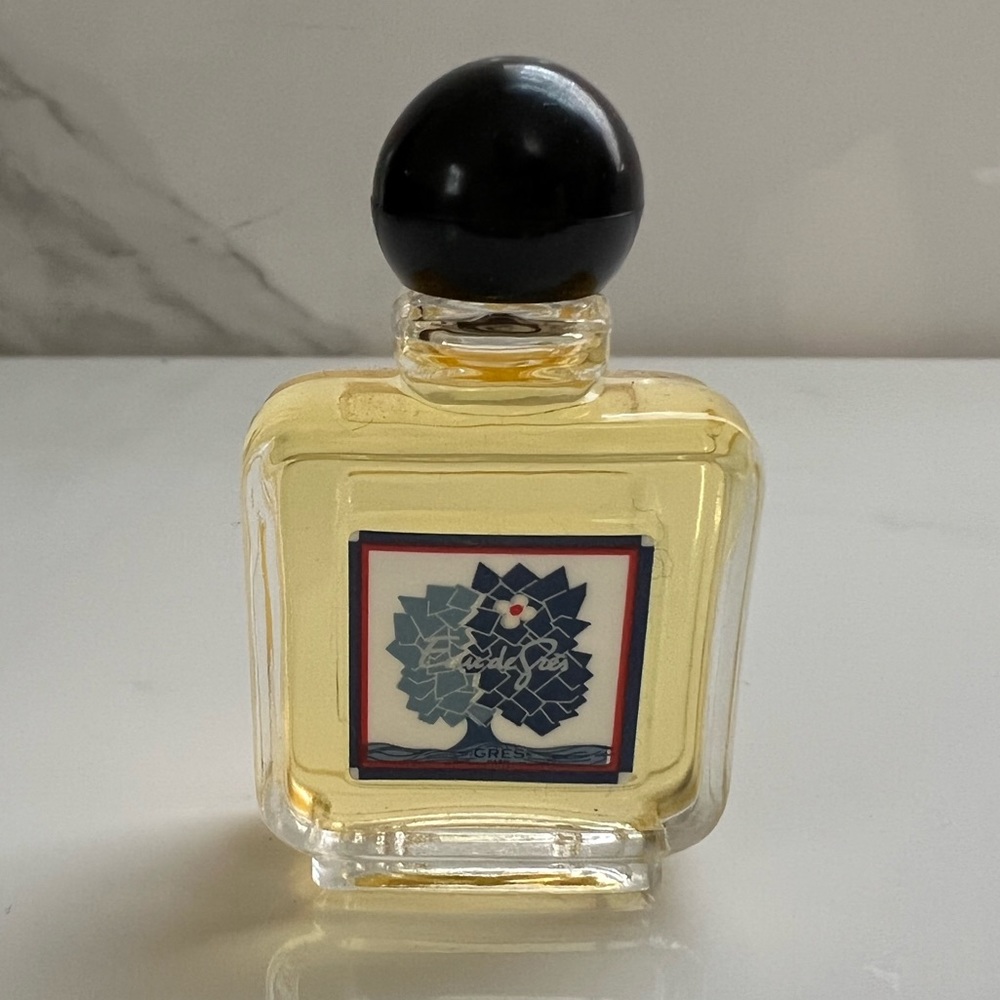 Vintage Eau de Gres by Gres Paris Mini Perfume Bottle .25 oz sash perfume